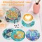 8 Pieces Diamond Art Painting Coasters Kit with Holder - Ocean Style